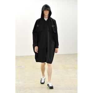 Comme des Garçons SHIRT Runway Anorak Shirt Jacket Black Hooded L NWT Rare SS22